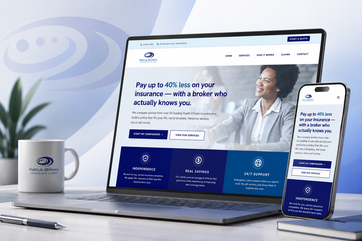 Rebus Brokers insurance platform interface